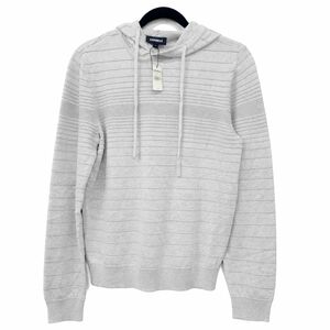 Express Men’s Light Gray Hooded Knit Sweater